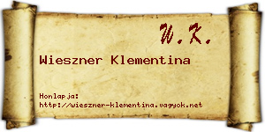 Wieszner Klementina névjegykártya